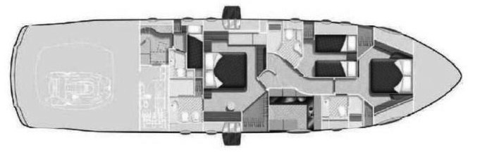 Pershing Yachts 72 floor plan