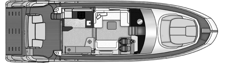 Azimut Yachts 55 Fly floor plan