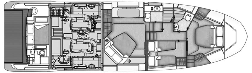 Azimut Yachts 55 Fly floor plan