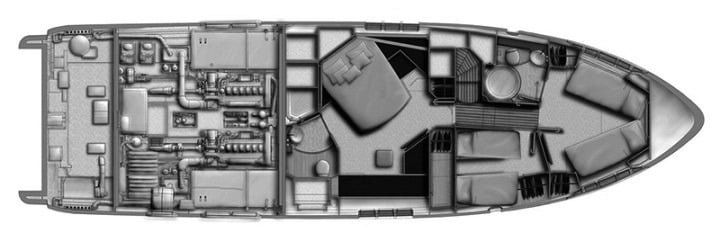 Azimut Yachts 58 Flybridge floor plan