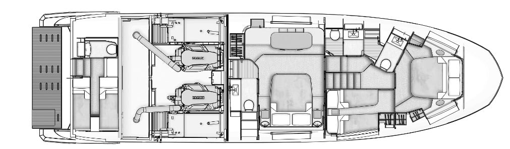 Azimut Yachts 60 Flybridge floor plan