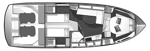 Beneteau Gran Turismo 38 floor plan