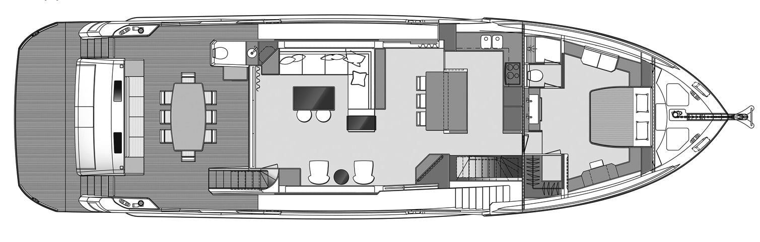 Horizon Yachts FD77 floor plan