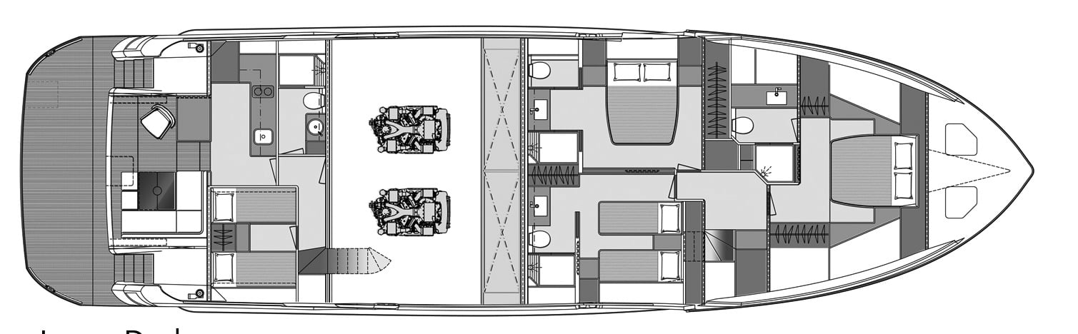 Horizon Yachts FD77 floor plan
