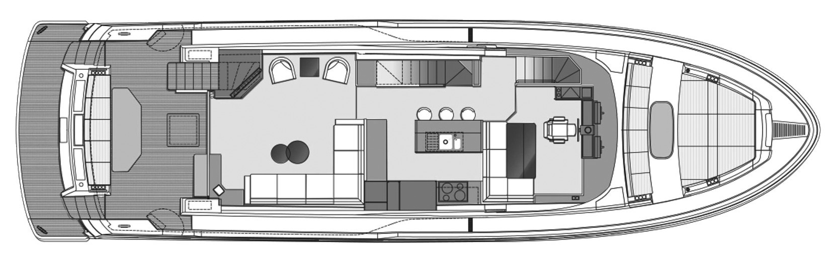 Horizon Yachts V68 floor plan