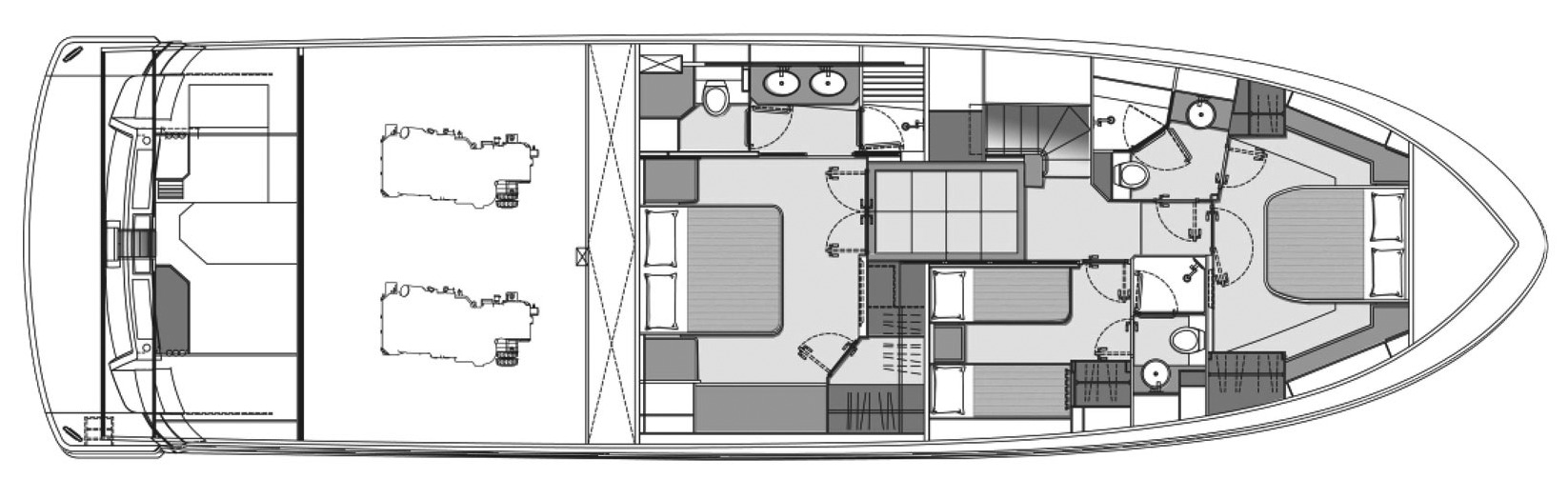 Horizon Yachts V68 floor plan