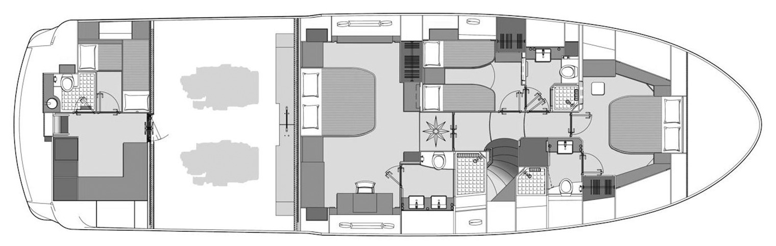 Horizon Yachts V72 floor plan