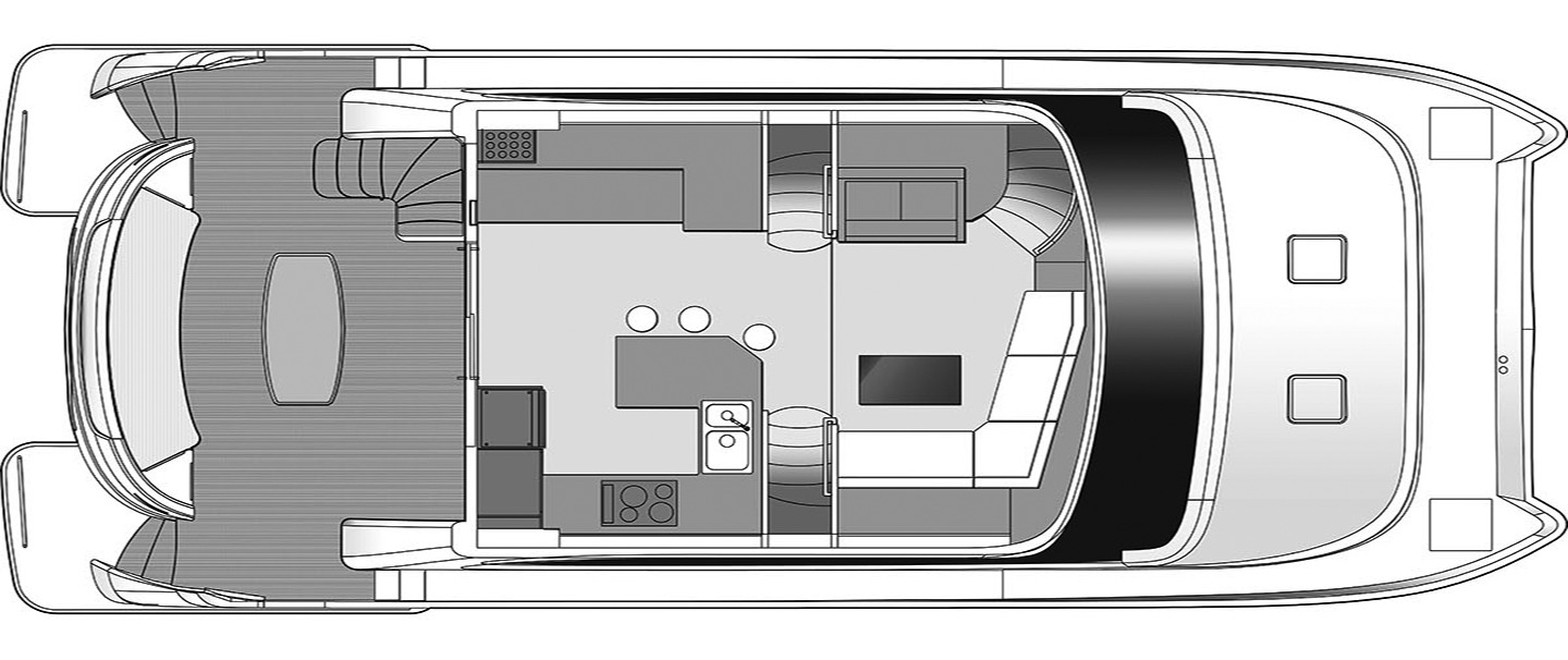 Horizon Yachts PC52 floor plan