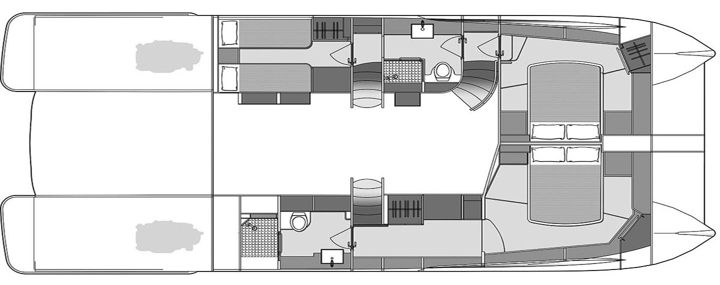 Horizon Yachts PC52 floor plan