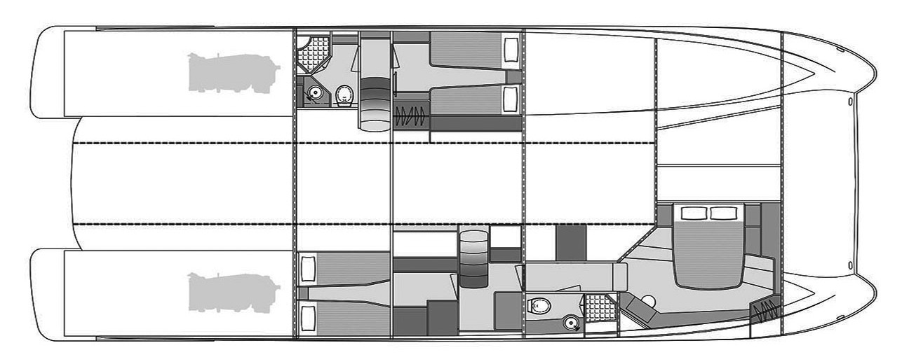 Horizon Yachts PC60 floor plan