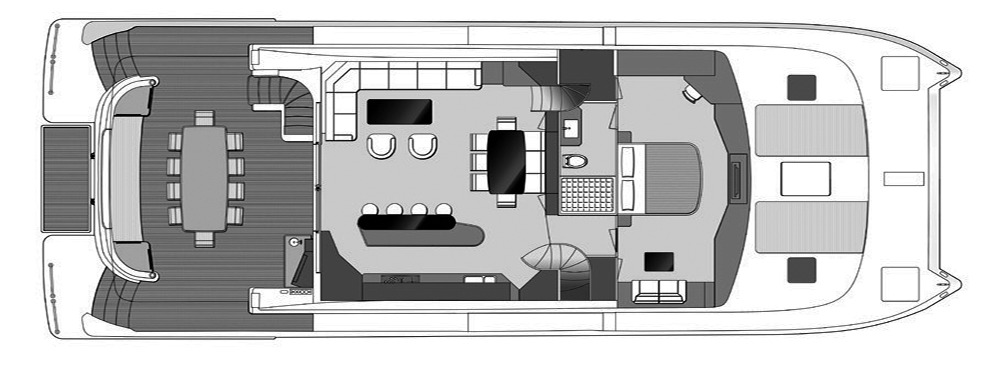 Horizon Yachts PC74 floor plan