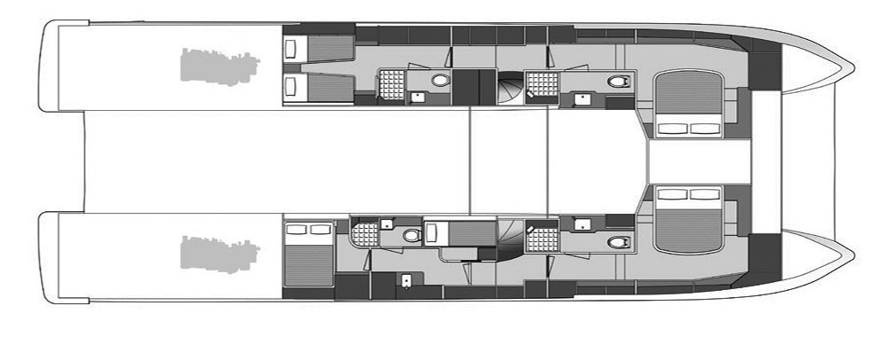 Horizon Yachts PC74 floor plan