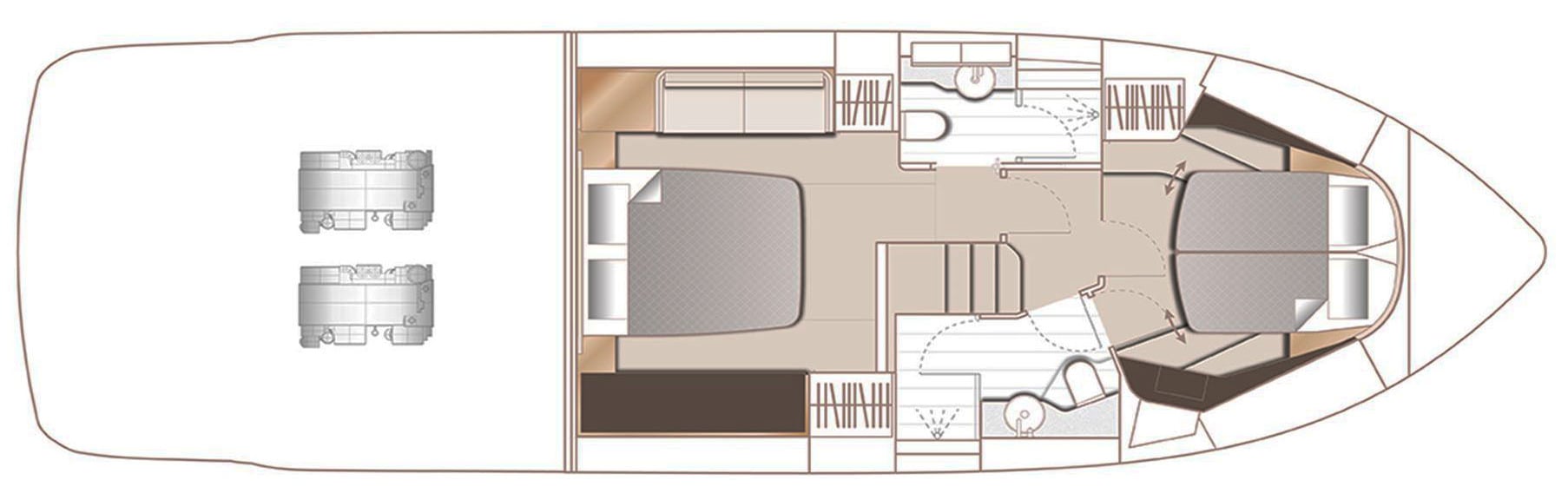 Princess Yachts F45 floor plan