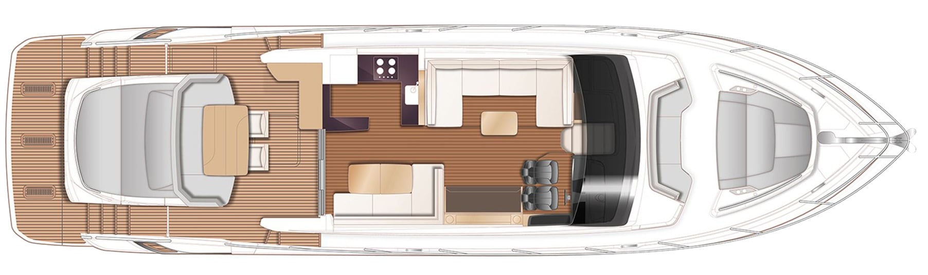 Princess Yachts V60 floor plan