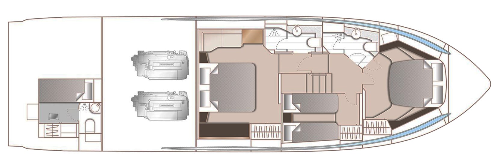 Princess Yachts V60 floor plan