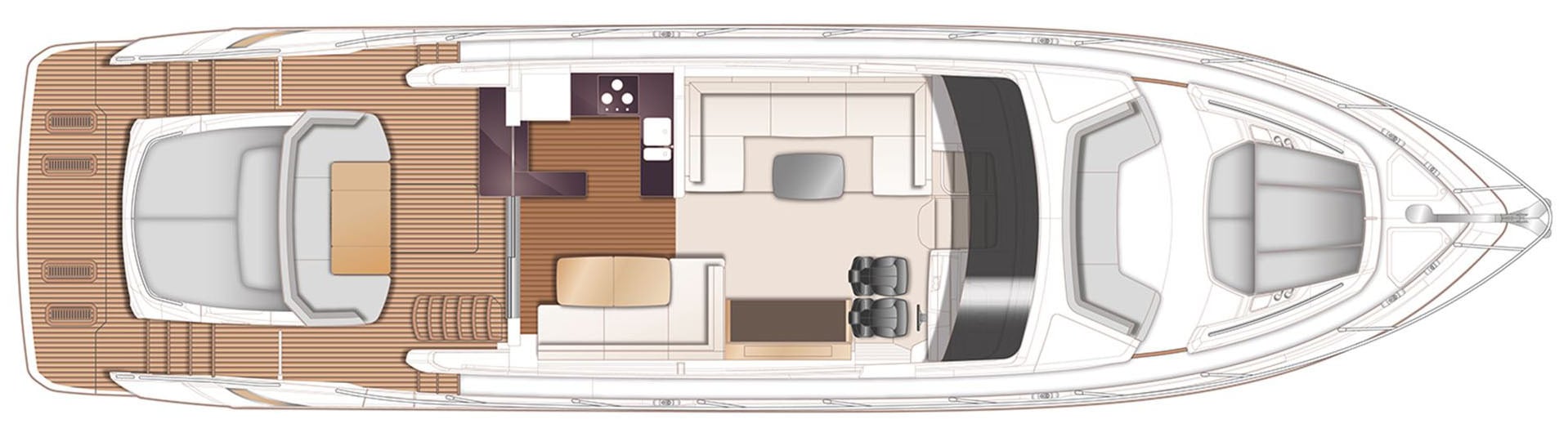 Princess Yachts S65; S66 floor plan