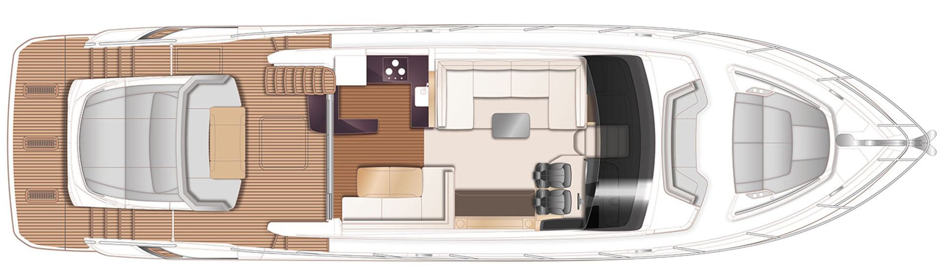 Princess Yachts S60; S62 floor plan