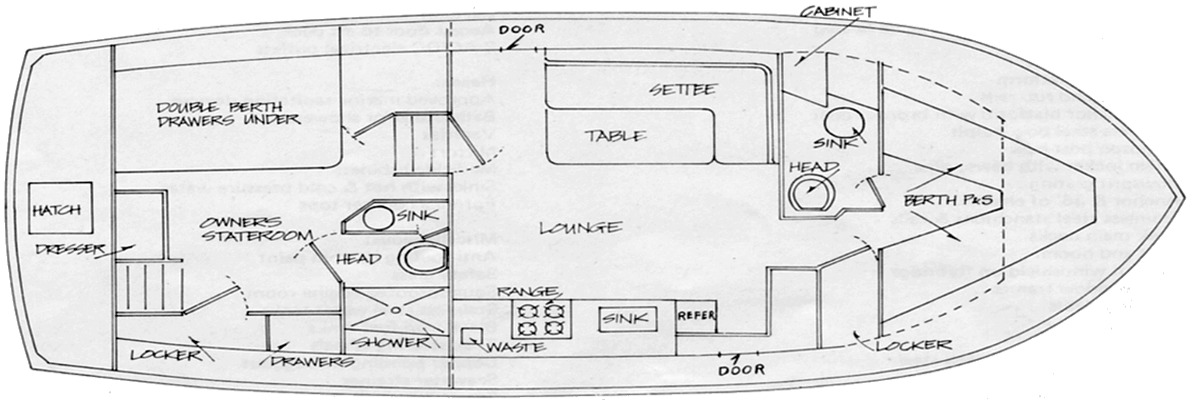 Litton 36 Trawler floor plan