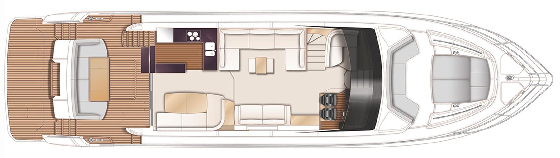 Princess Yachts F70 floor plan