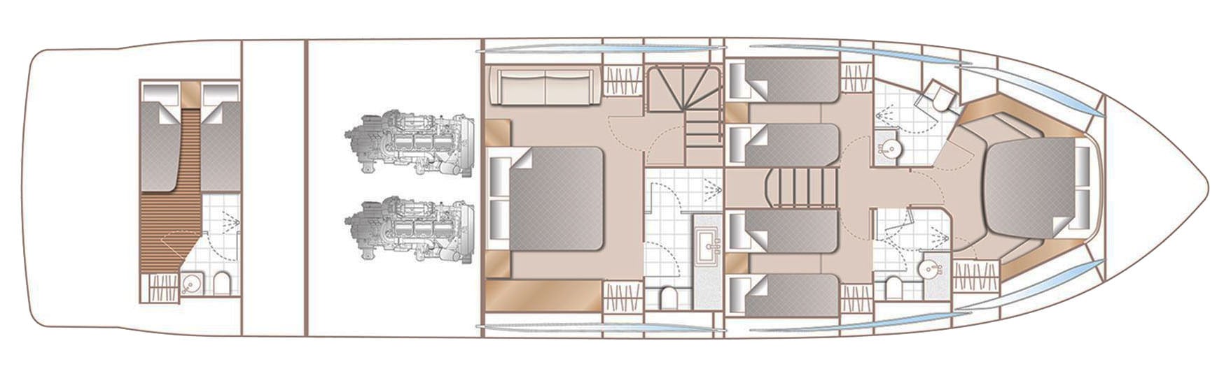 Princess Yachts F70 floor plan