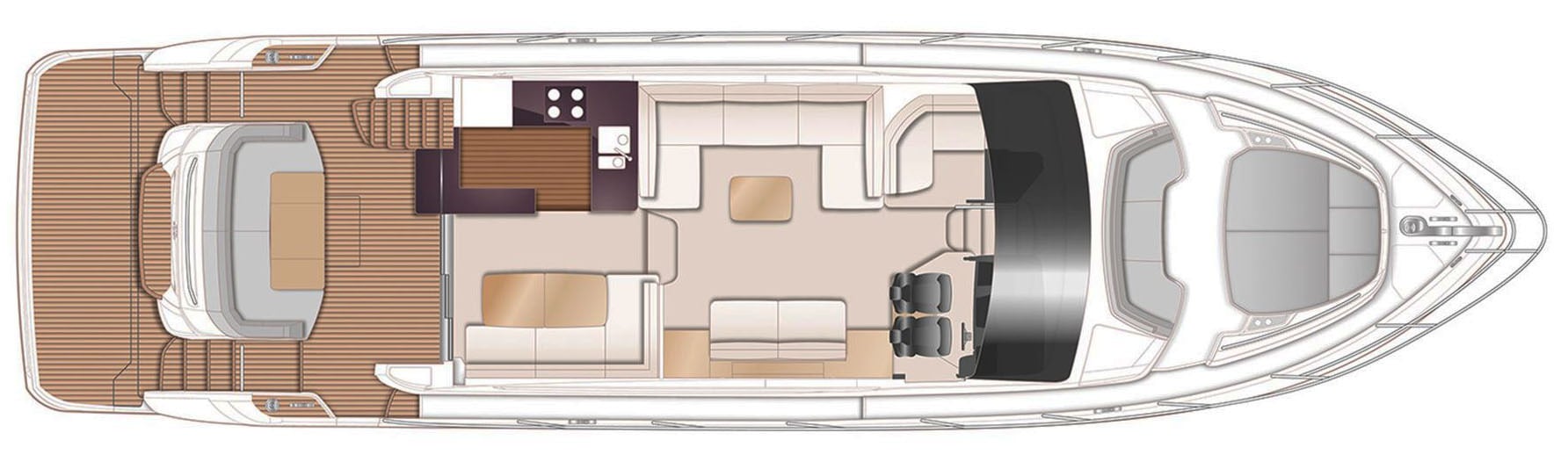 Princess Yachts F62 floor plan