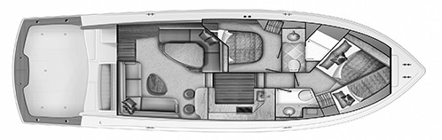 Viking Yachts 44 Convertible floor plan