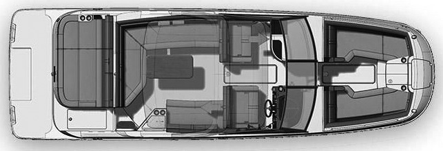 Sea Ray Yachts 270 Sundeck Outboard; 270 SDX floor plan