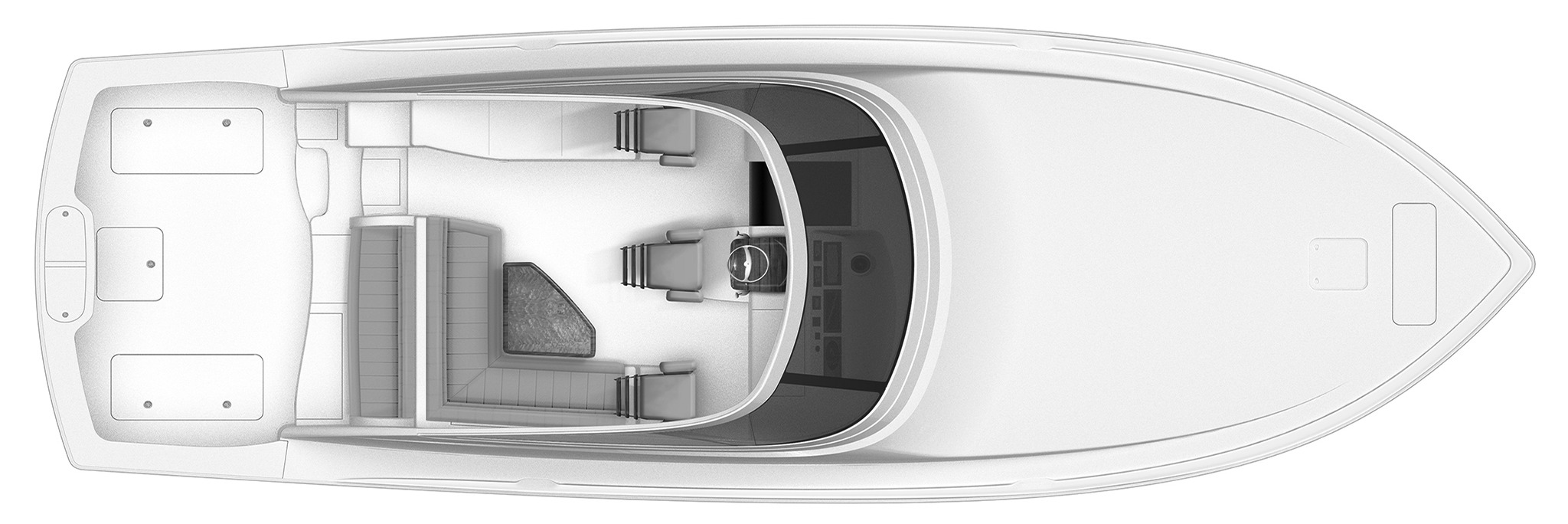 Viking Yachts 44 Open floor plan
