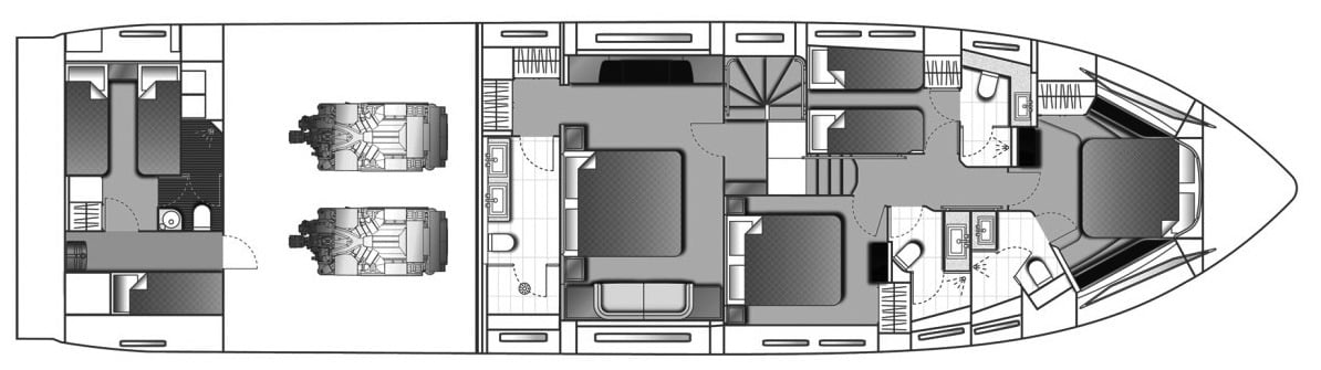 Princess Yachts 75 Motor Yacht floor plan