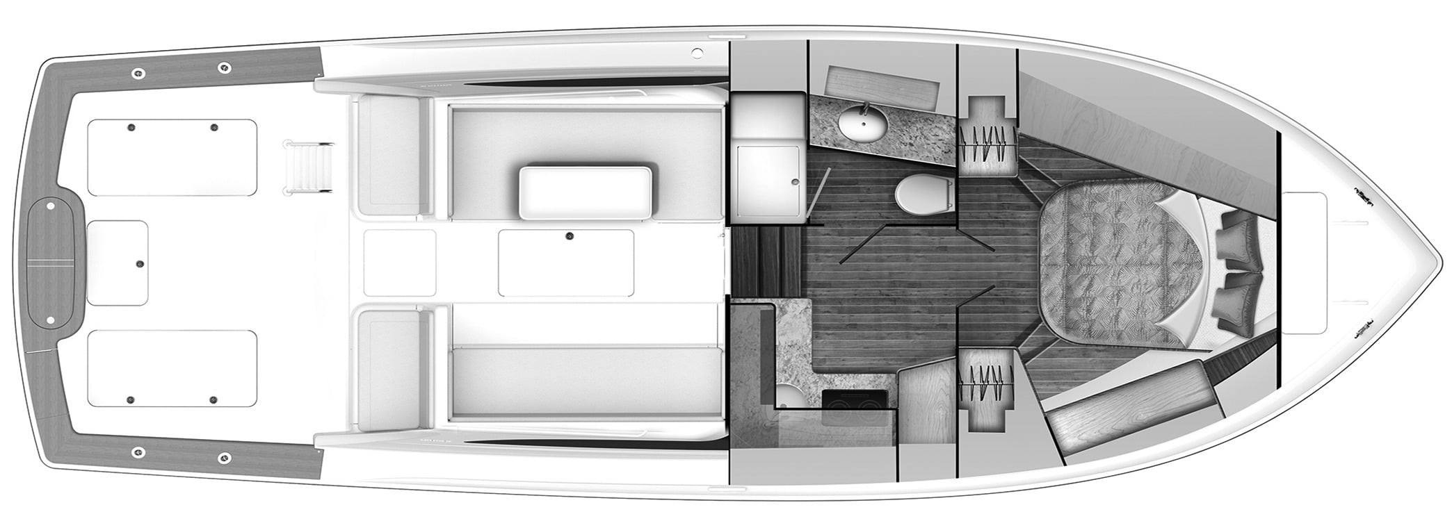 Viking Yachts 38 Billfish floor plan