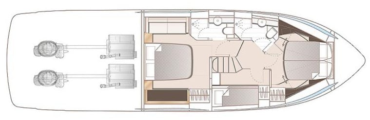 Princess Yachts F50 floor plan