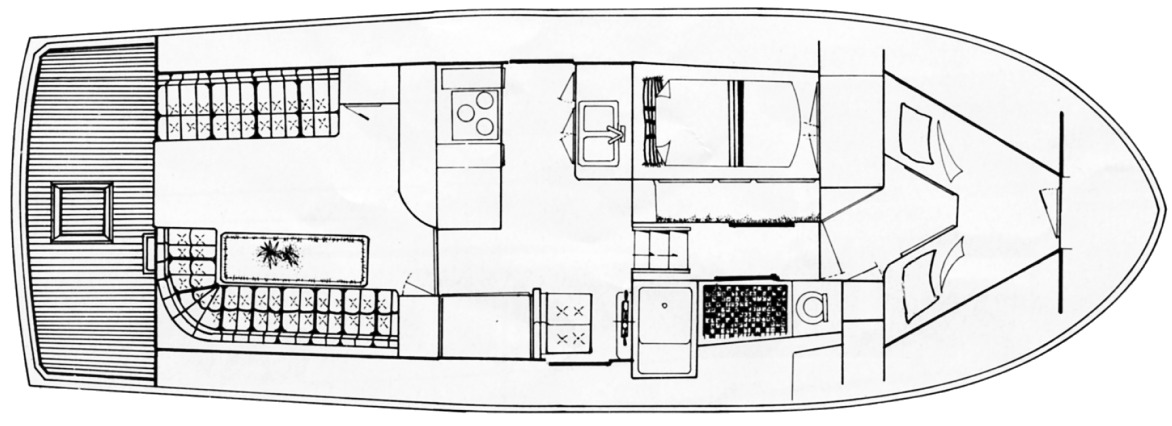 Litton 41 Sedan Trawler floor plan