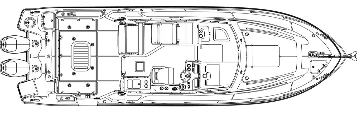 Boston Whaler 325 Conquest floor plan