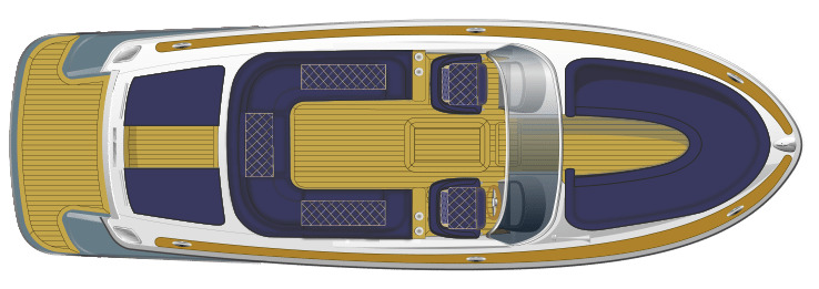 Chris Craft Yachts Launch 27 floor plan