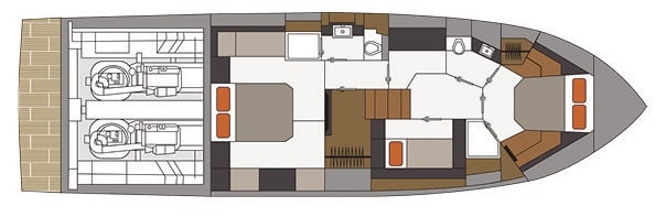Cruisers Yachts 54 Cantius floor plan