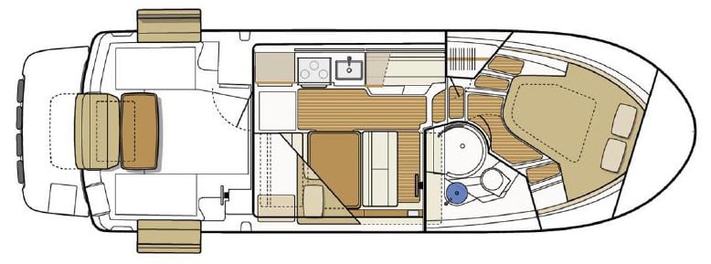Cutwater 30 Sedan floor plan