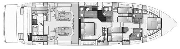 Ferretti Yachts 550 floor plan