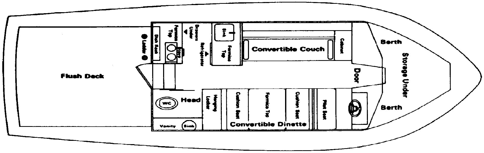Luhrs Yachts 320 Flybridge Cruiser floor plan