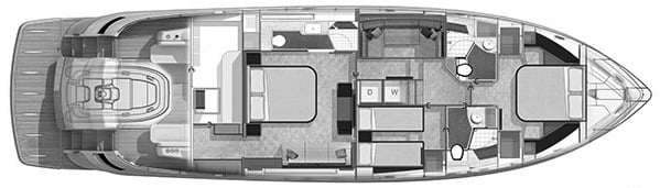 Riviera Yachts 5400 Sport Yacht floor plan