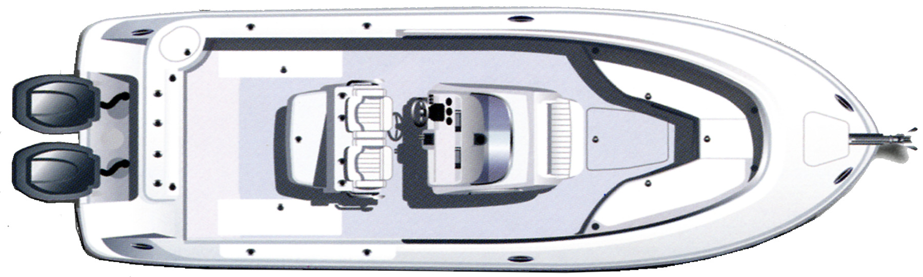Robalo R272 Center Console floor plan