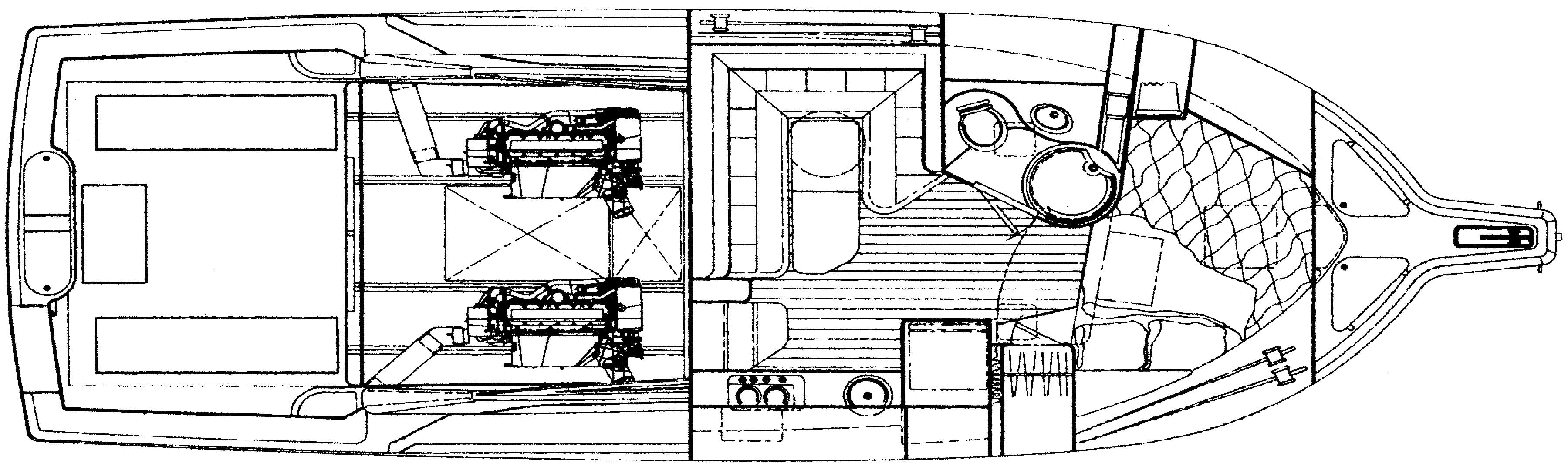 Rampage Yachts 41 Express floor plan