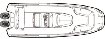 Boston Whaler 250 Outrage floor plan
