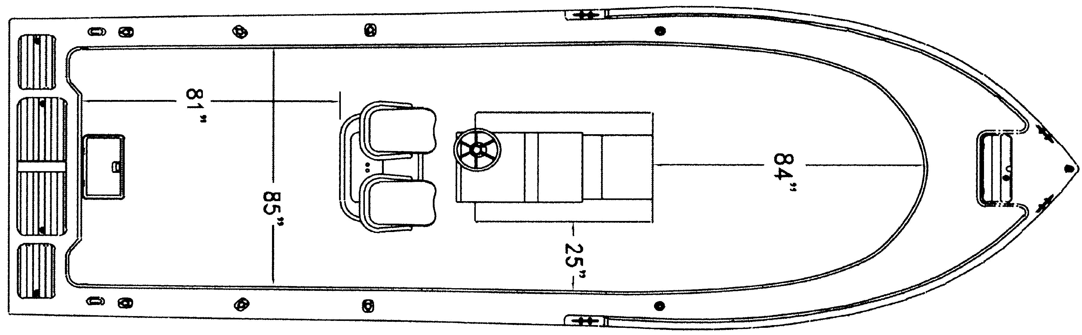 Parker 2501 Center Console floor plan