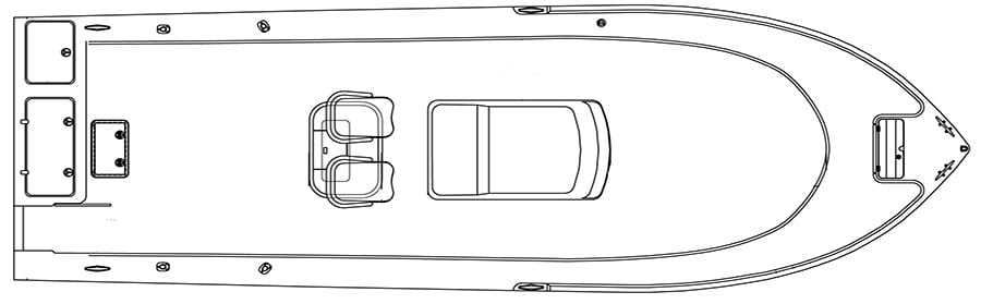 Parker 2501 Center Console floor plan