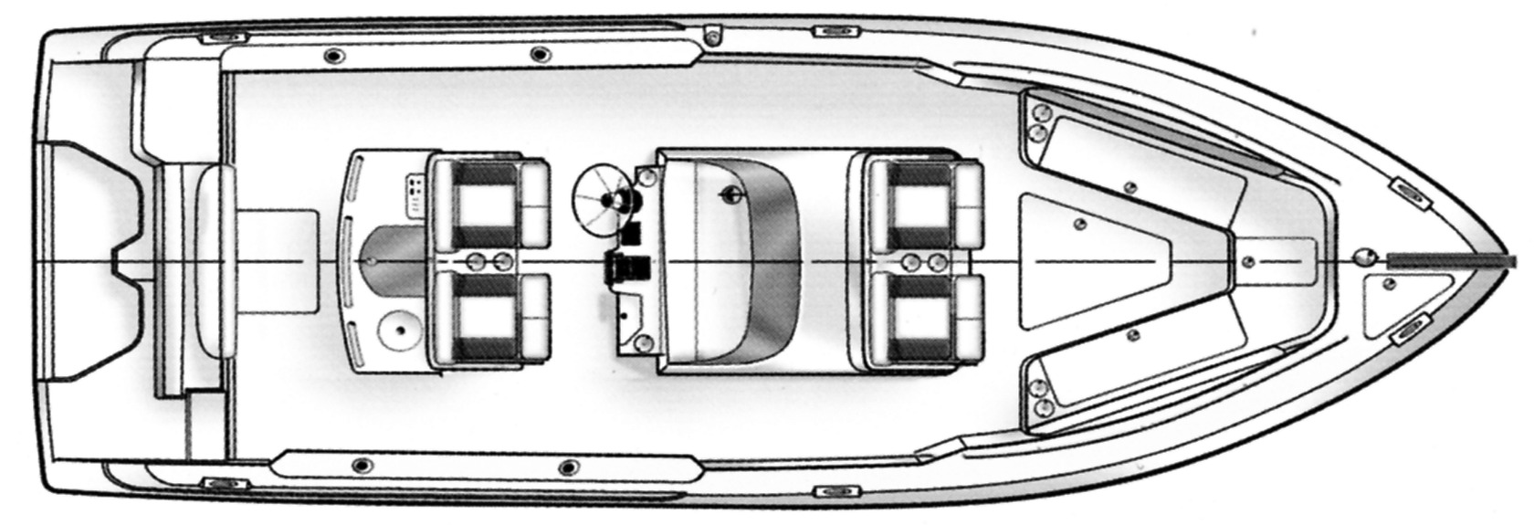 Everglades 253 Center Console floor plan