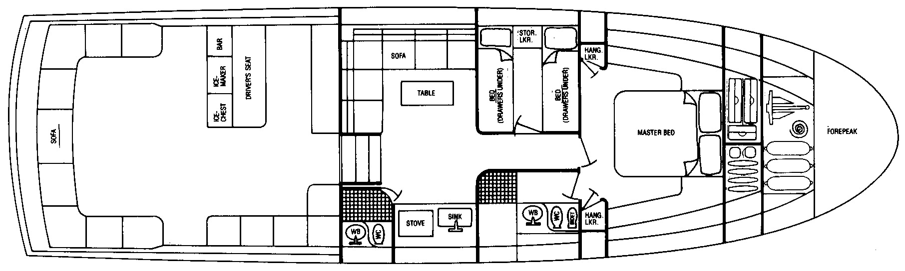 Magnum 53 Sport floor plan