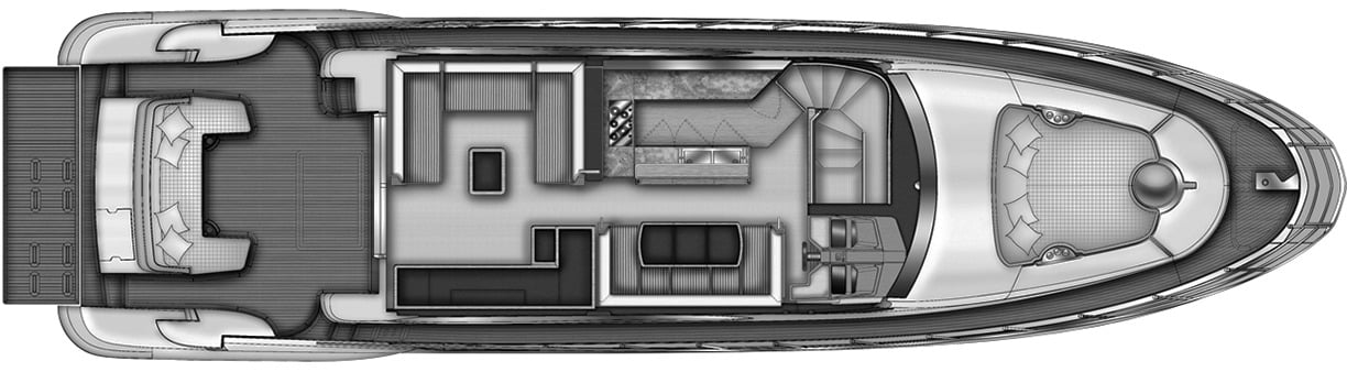 Azimut Yachts 66 Flybridge floor plan