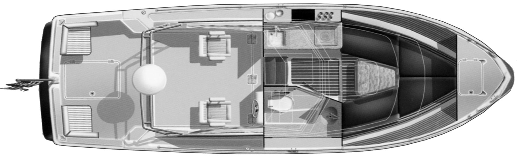 Back Cove Yachts 340 floor plan