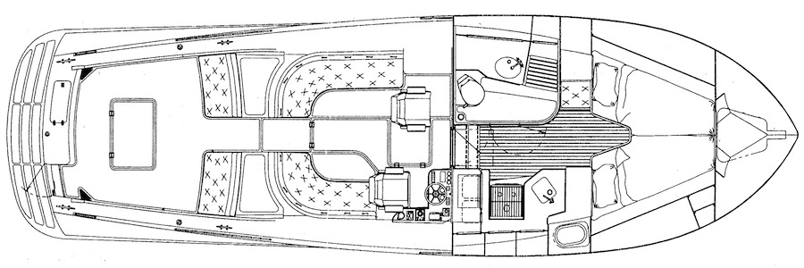 Hinckley Yachts Talaria 43 floor plan