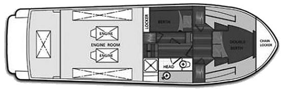 North Pacific Yachts 39 Pilothouse floor plan